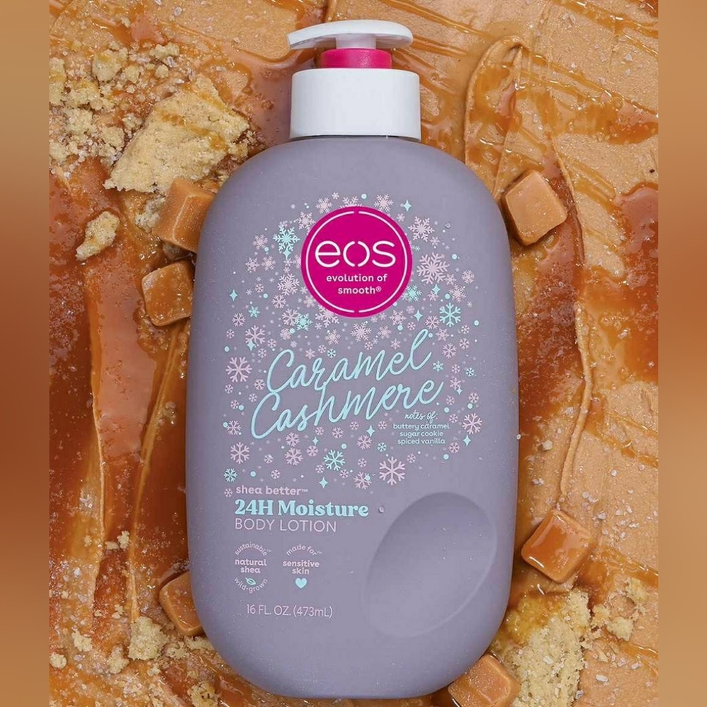 🍦Gift Idea🍦BN LE EOS Fullsize 16 FL OZ CARAMEL CASHMERE Shea Body Lotion!!